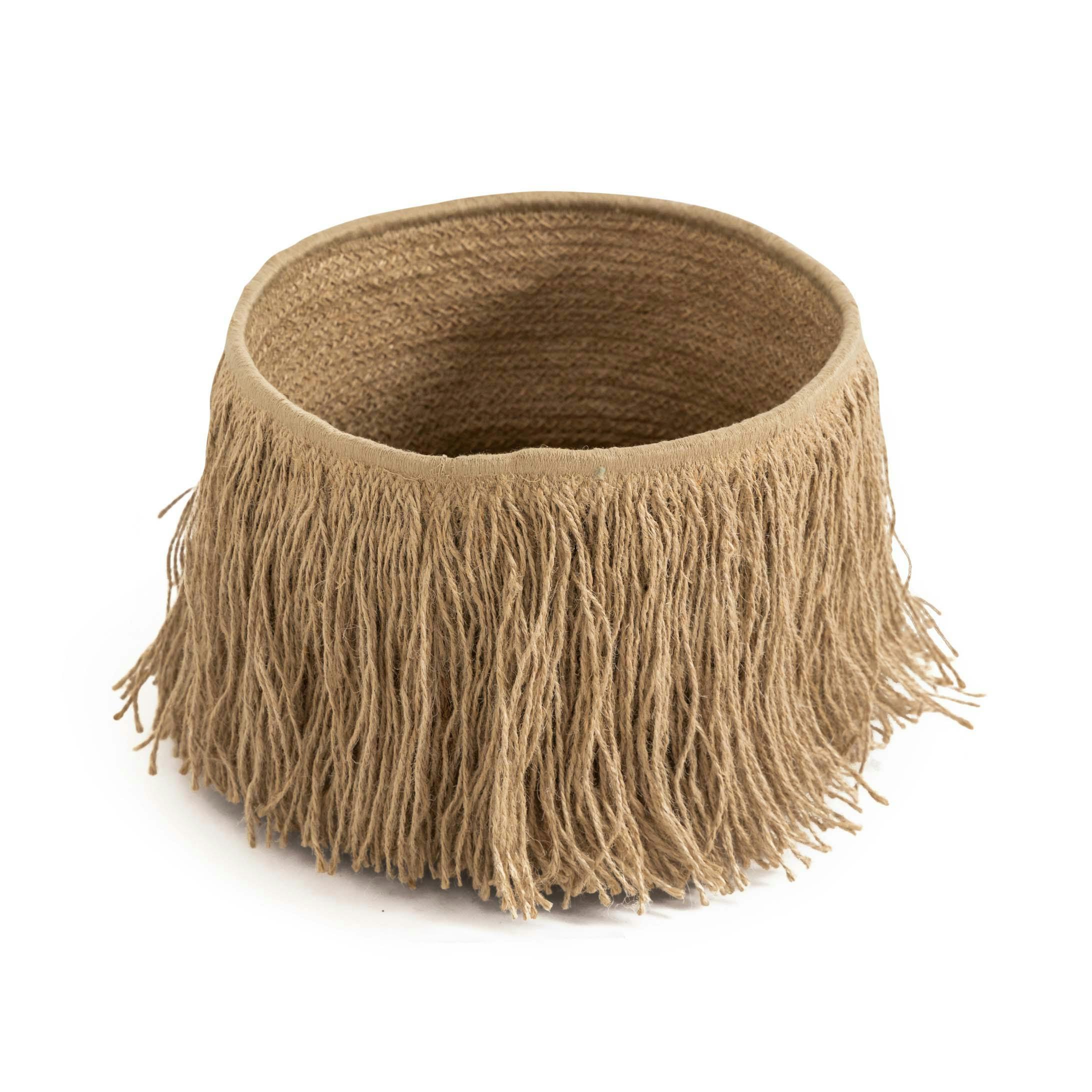 Cilia Jute Basket with Fringes 1