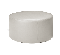 Round Leather Pouf 2