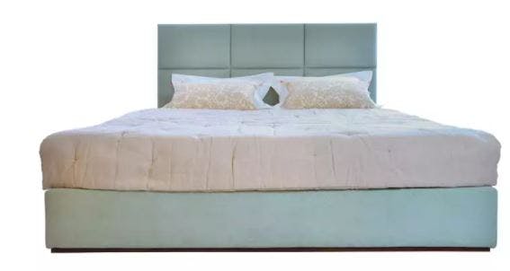 Panel Bed Headboard with Wooden Bed Base 1