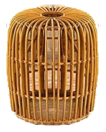 Oval Bamboo Stool 1