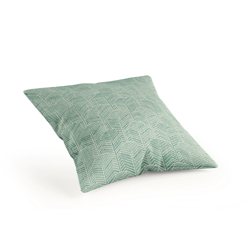 Edfu Palm Leaf Cushion-Aqua 0