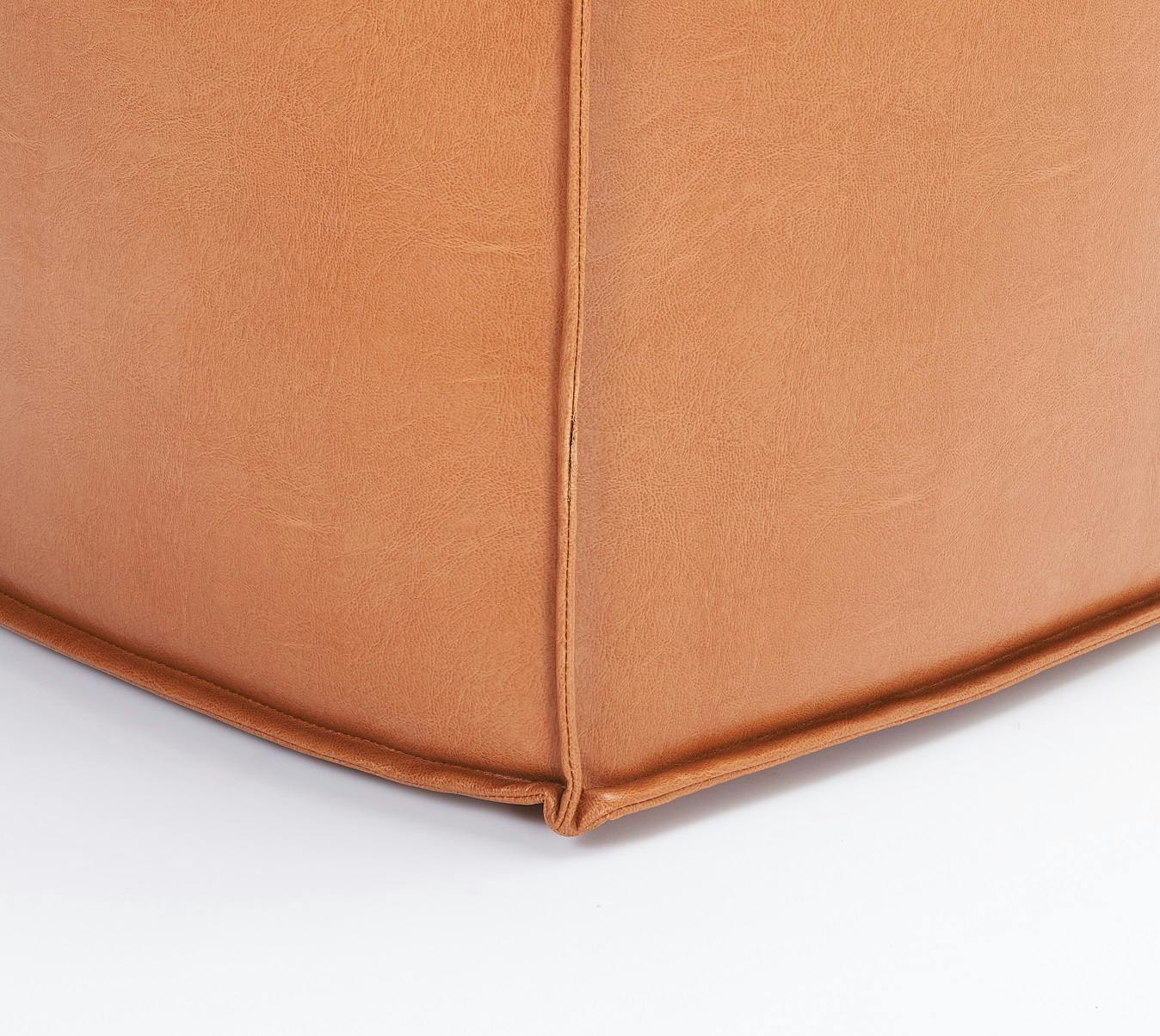 Leather Pouf 2