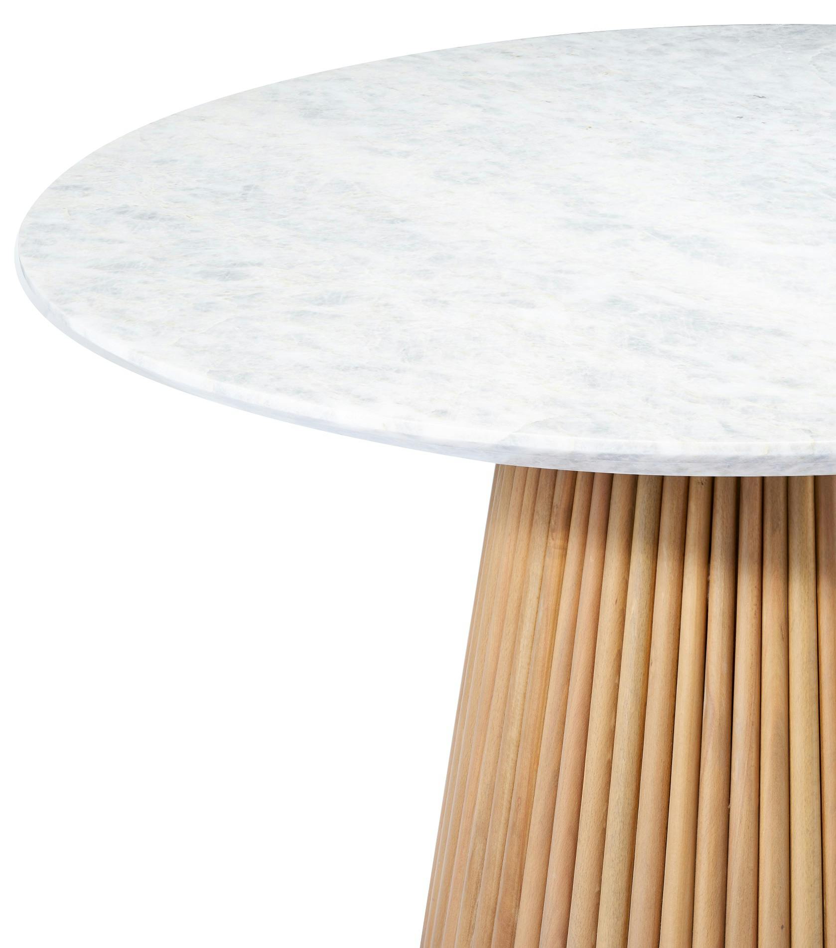 Ribbed Wooden Base Table 3