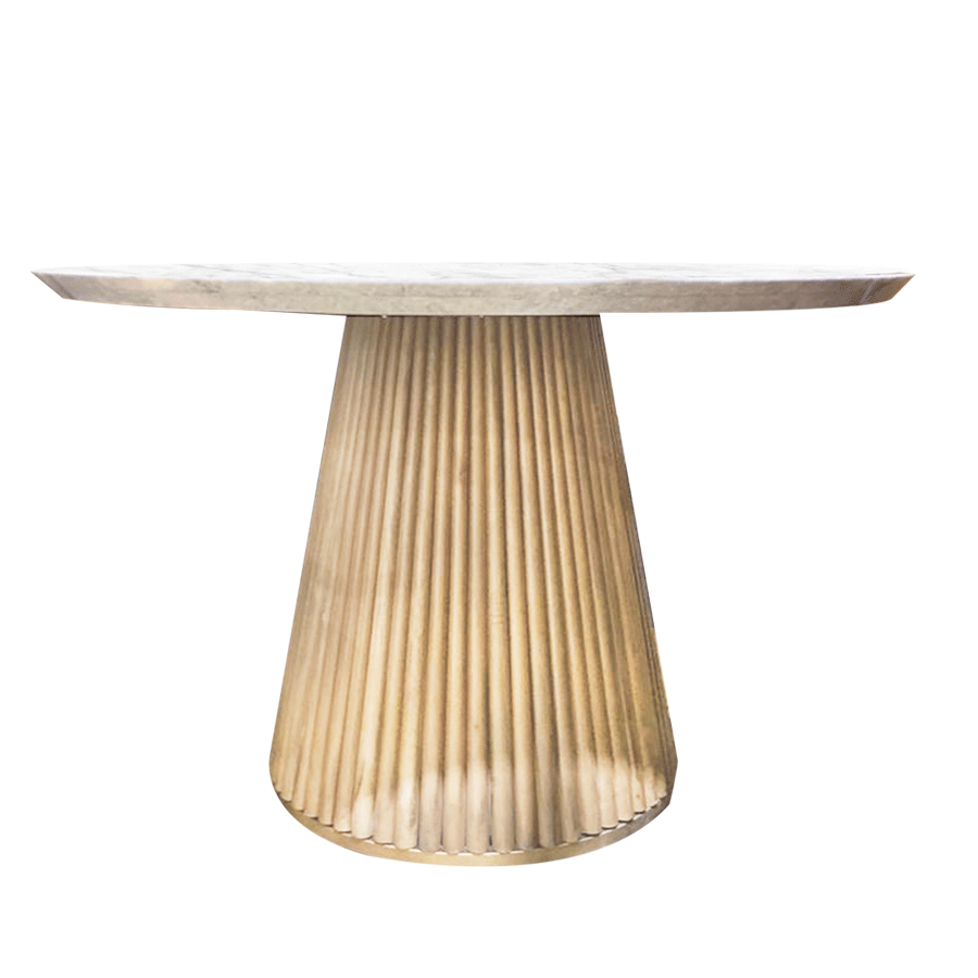 Ribbed Wooden Base Table 1