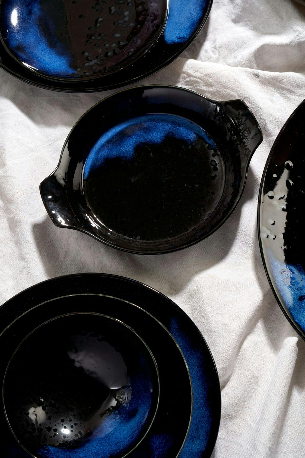 طقم أطباق أدميرال ( أسود × أزرق ) - 30 قطعة 3
