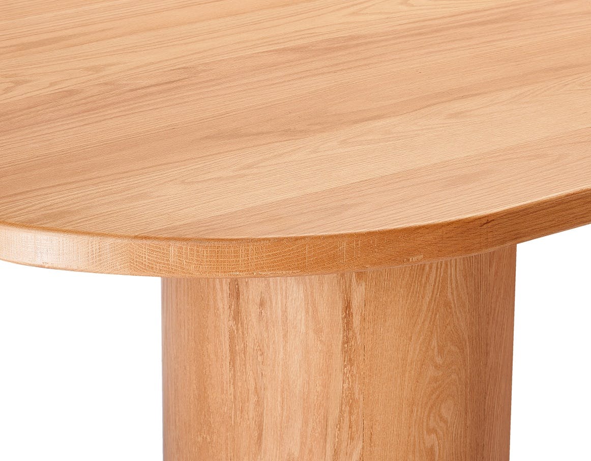 طاولة سفرة بيضاوية- خشب أرو 2