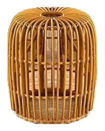 Oval Bamboo Stool 0