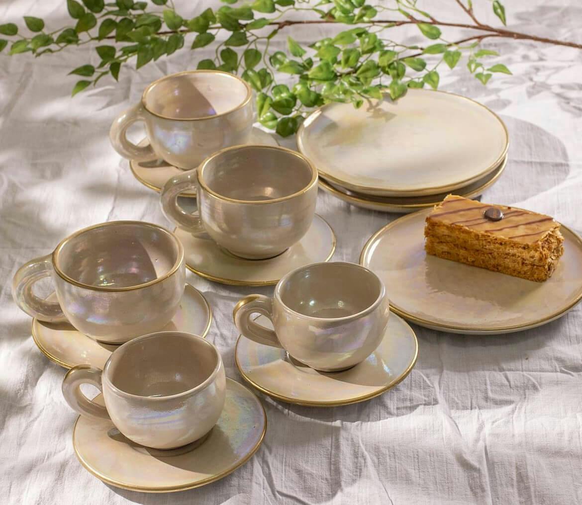 “Lumière“ Handmade pottery coffee set: 0