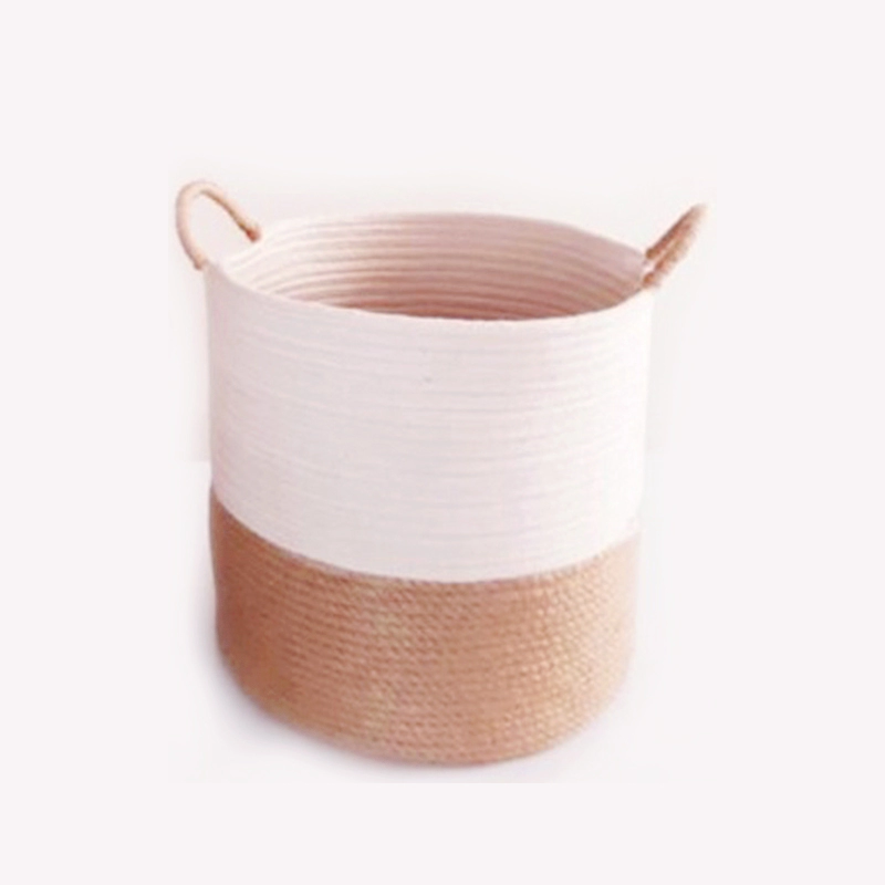 Cylinder Jute x Cotton Basket - Large 0