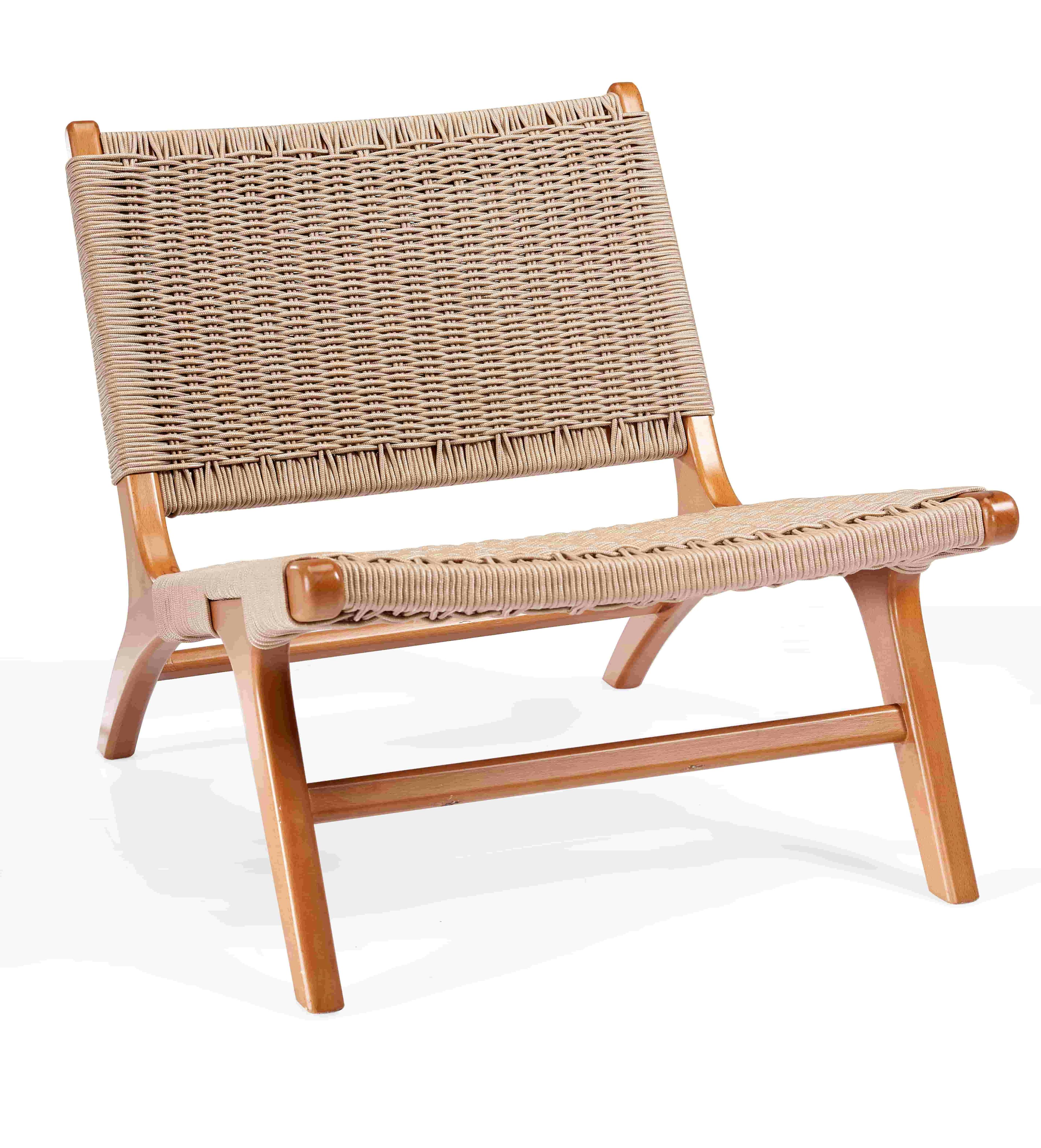 كرسي بوهو منسوج من خشب الزان الطبيعي 0
