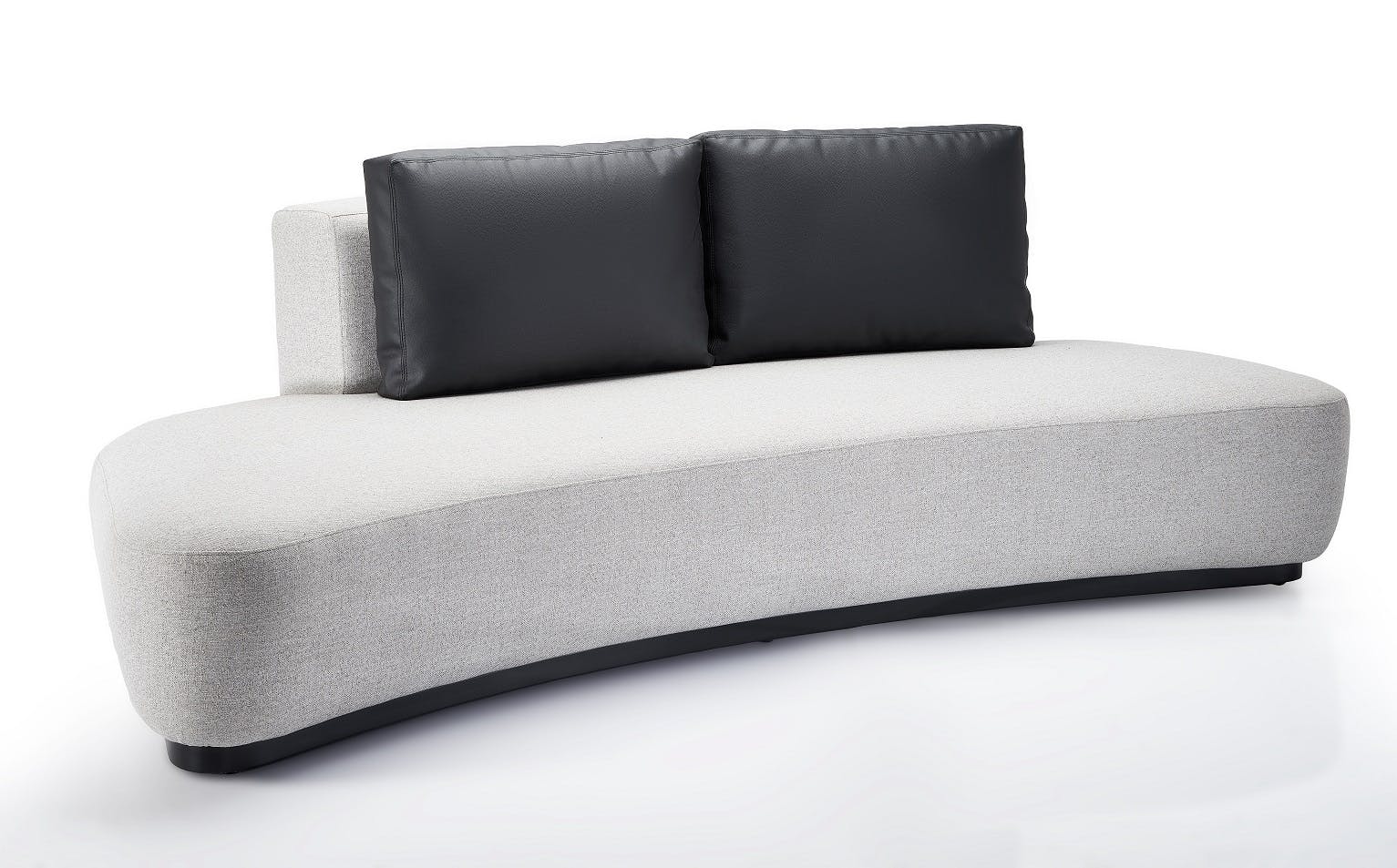 Armless Curved Sofa 0